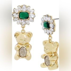 Betsey Johnson gold gummy bear Sugar Rush earrings
